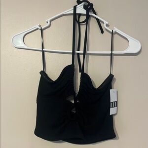 Black Halter Top